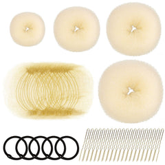 Fandamei boule chignon doré extra-large pour cheveux épais et longs, fixation assurée.