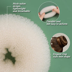 Fandamei boule chignon doré moyen adapté à diverses longueurs de cheveux.