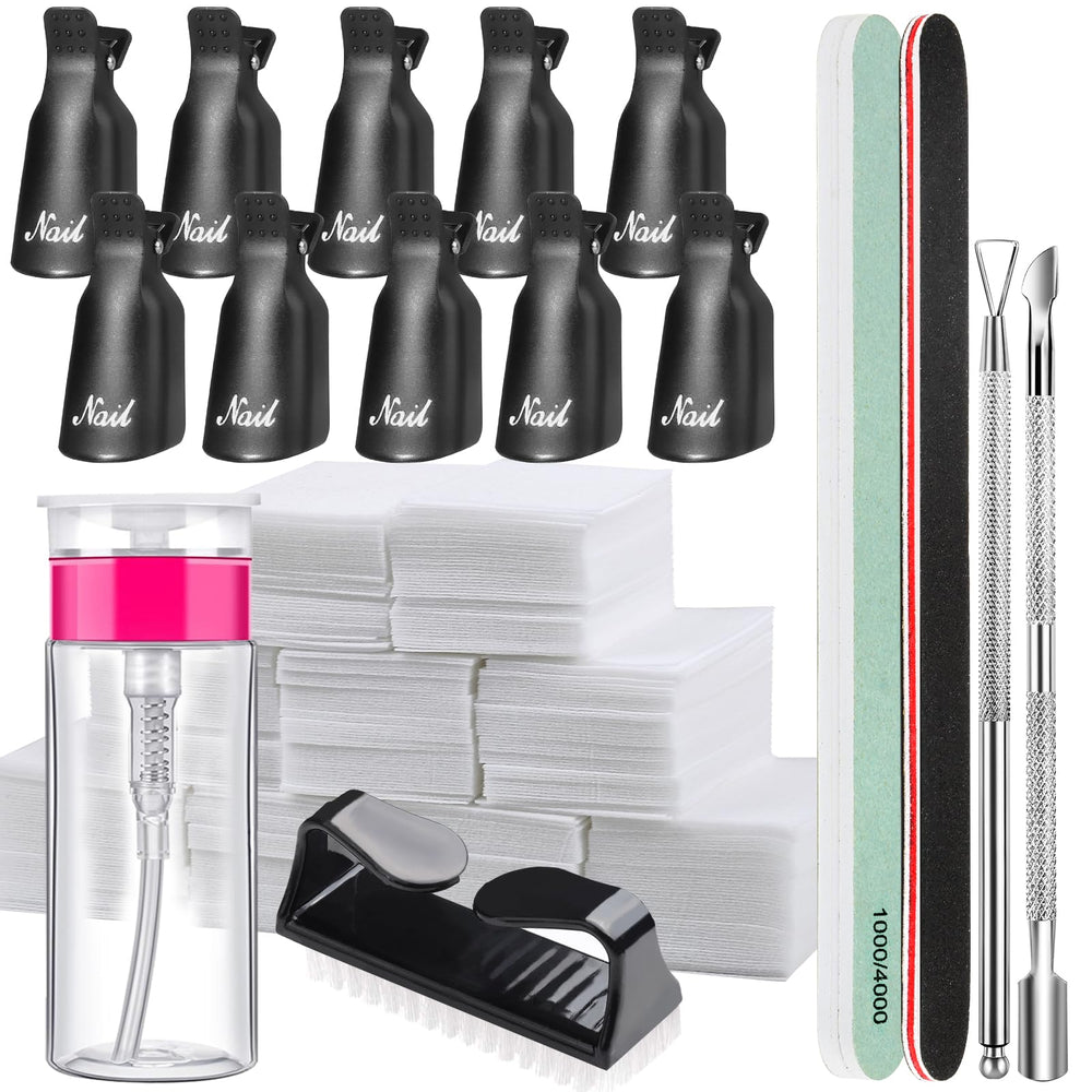 Kit Fandamei: clips dissolution noirs pour retrait vernis gel, utilisation pratique