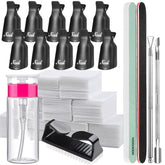 Kit Fandamei: clips dissolution noirs pour retrait vernis gel, utilisation pratique