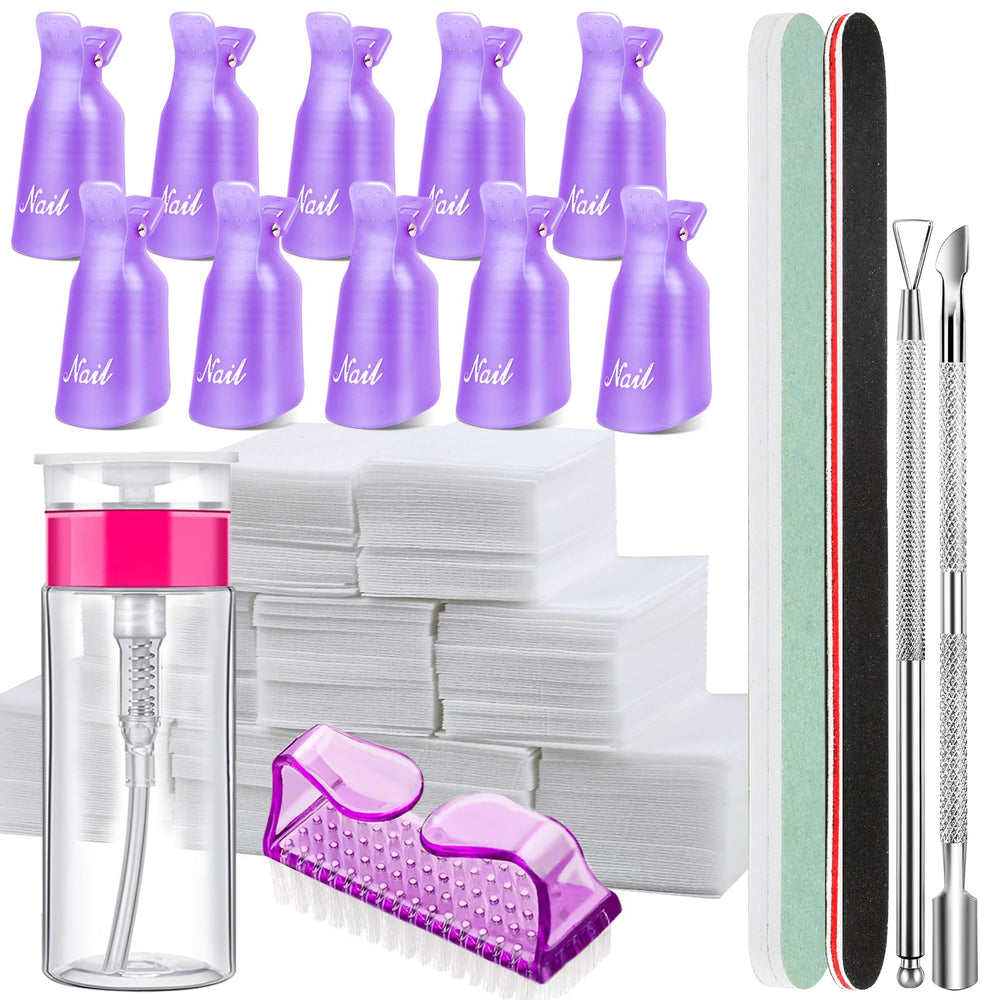 Fandamei clips-vernis-violet: maintien précis pour retrait gel à domicile.
