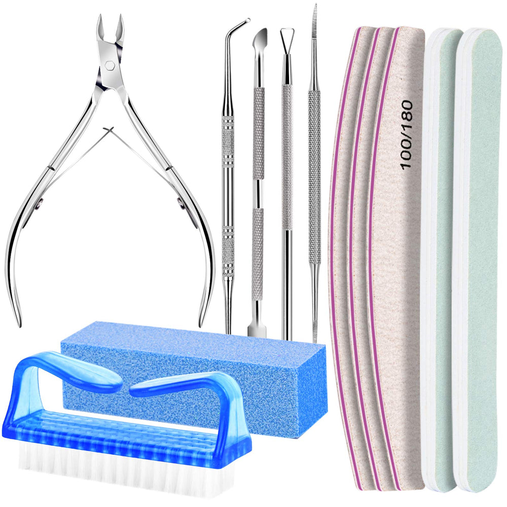 Ensemble Fandamei pour manucure bleu, kit complet pour soins des ongles à domicile.