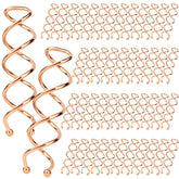 Épingles Fandamei spiralées en or rose doré pour tous types de cheveux.