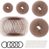 Le kit Fandamei pour chignon: anneaux pour chignon en 4 tailles pour tous types de cheveux.