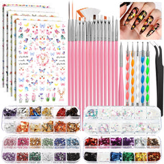 Kit Fandamei pinceaux pour decor sur ongles precis