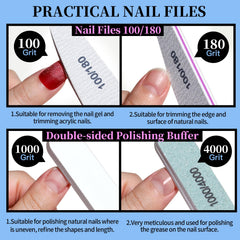 Lime à ongles Fandamei 100/180, préparation et correction précise des formes.