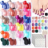 Ongles Fandamei adhésifs pour orteils, 24 couleurs, rendu rapide et polyvalent