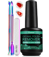 Fanisn gel nail remover front view showing acetone-free formula for safe at-home use.