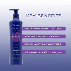 Fanola Wonder No Yellow - application sur cheveux humides pour revitaliser.