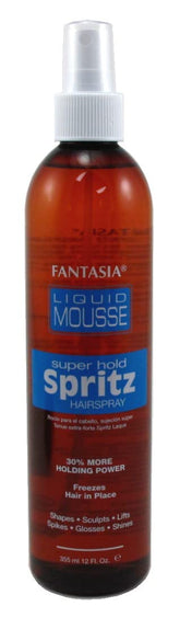 Fantasia Spritz Mousse Liquide en flacon pompe 12oz, prêt pour la mise en forme.