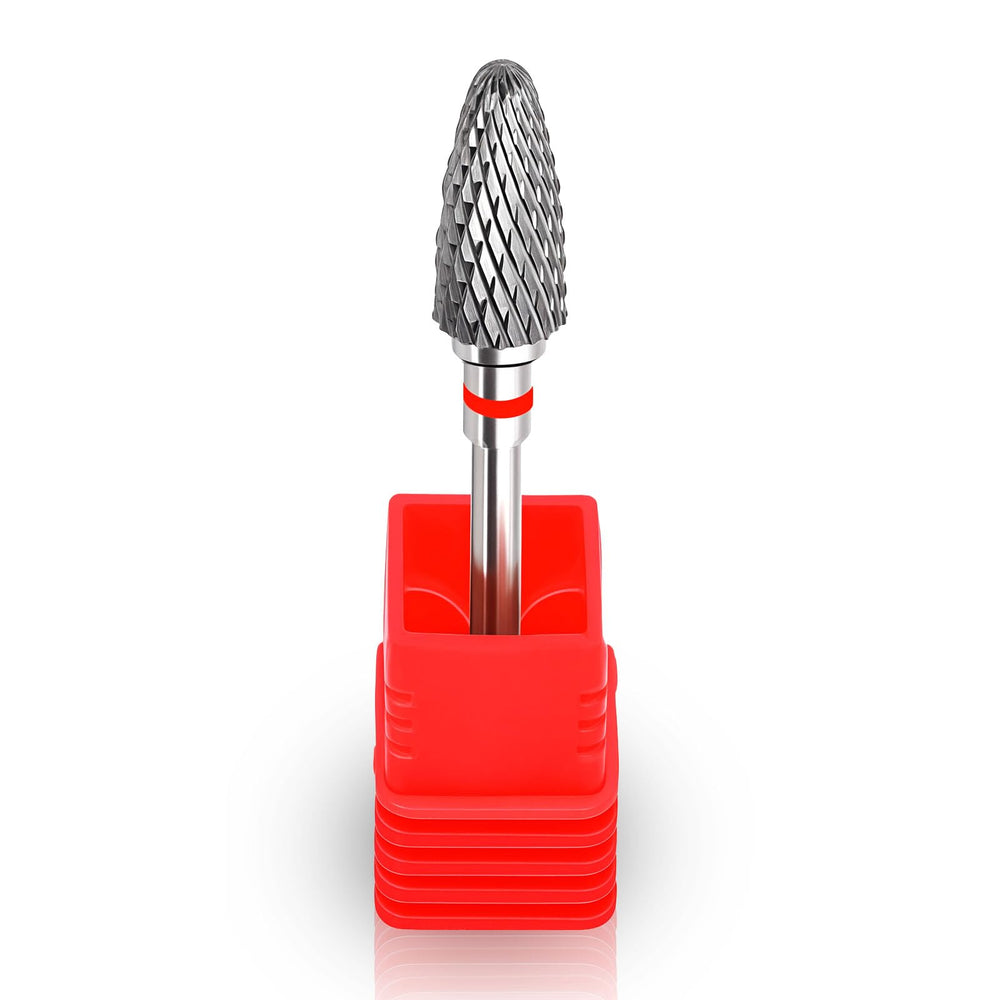 Fraise carbure Fantexy 3/32'' en cone, idéale pour retirer les gels durs.