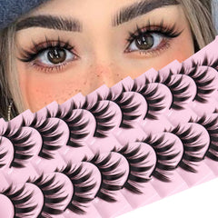FANXITON cils manga 10 paires, regard agrandi et naturel.