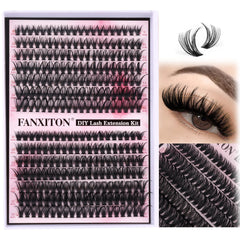 Fanxiton extensions cluster 280 pièces 9-16 mm, volume adaptable pour un effet naturel.