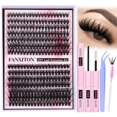 Kit FANXITON d extensions cils, 280 pièces, application rapide et précise