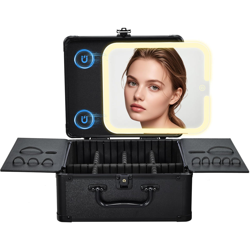 Faquenc trousse maquillage miroir magnetique: pratique sur surfaces ferreuses.
