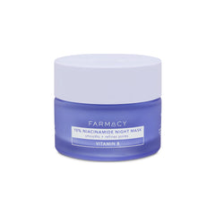 Masque nocturne Farmacy en bouteille pour pores affinés et teint homogène.