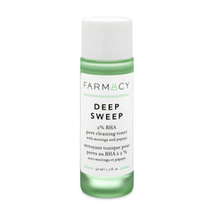 Farmacy Deep Sweep Toner – bouteille prête à l'emploi, exfolie en douceur pour pores nets.