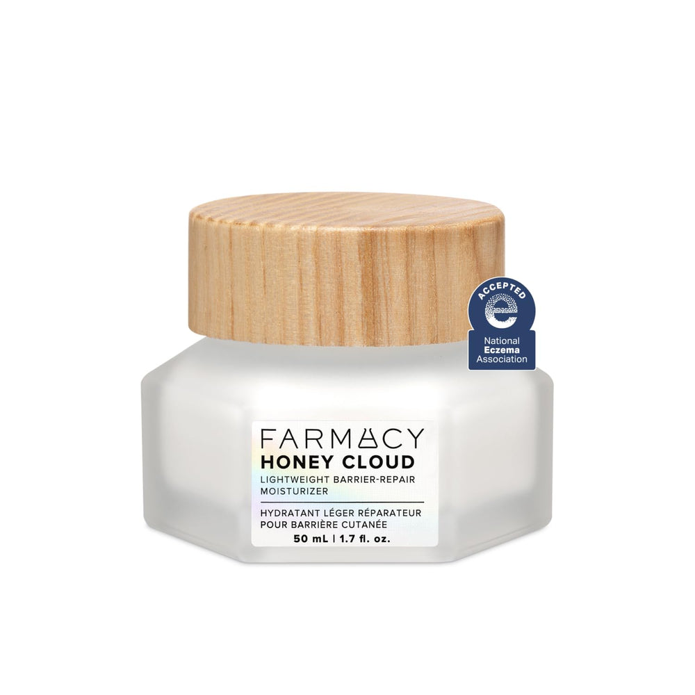 Farmacy Honey Cloud crème visage texture nuageuse pour hydratation légère et barrière renforcée.