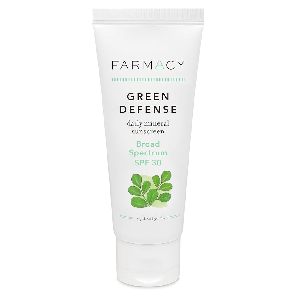 Farmacy Minéral Face Sunscreen dans une bouteille-pompe, protection invisible au quotidien.