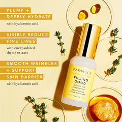 Farmacy Sérum Hyaluronique Multi-Moléculaire: pénétration ciblée pour peau nourrie tout au long de la journée.