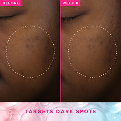 Application sur coton visage pour préparer la peau en douceur.
