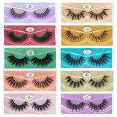 FARRED cils faux : 10 paires dans boîtes portables pour différents looks