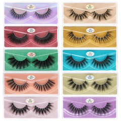 FARRED cils faux : 10 paires dans boîtes portables pour différents looks