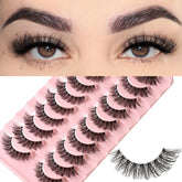 FARRED faux cils naturels avec bande invisible pour un regard œil-de-chat en 8-14 mm