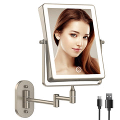 Miroir Fascinate mural rectangulaire 8,7 pouces pour une vue d’ensemble précise du visage