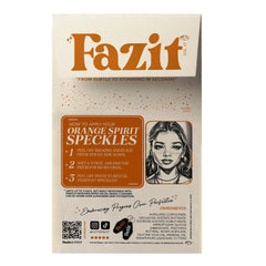 Patch Fazit paillettes orange sur le front, effet lumineux immédiat