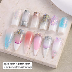 Gel poly effet pailleté iris Fcozpjk pour nail art.
