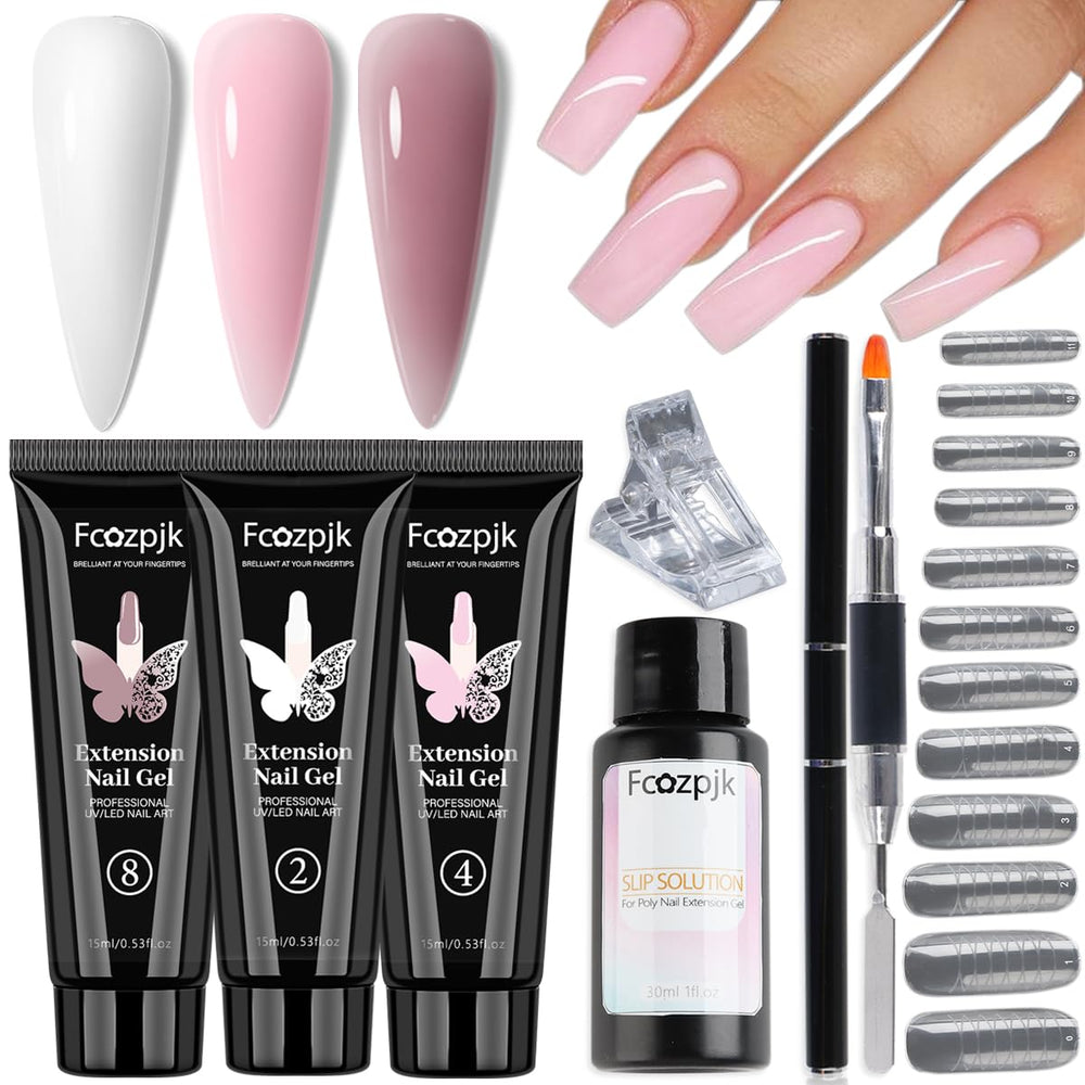 Gels poly blanc Fcozpjk pour extensions nettes et durables.