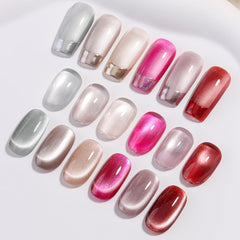 Fcozpjk Cat Eye Effet Verre — reflet scintillant sur les ongles