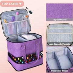 FCQQYWZ grand-organisateur-vernis-ongles, lampe UV intégrée pour des retouches rapides.