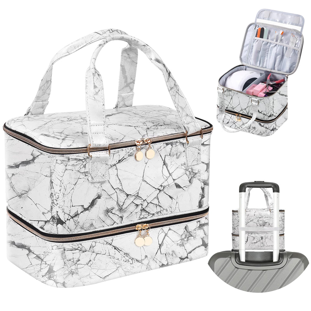 FCQQYWZ Organisateur vernis 40 bouteilles et lampe, rangement pratique pour manucure.