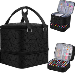FCQQYWZ Organisateur vernis double couche, grande capacité pour 42 bouteilles et lampe à ongles.