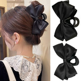 Pinces-cheveux nœud FDBJulyy noir brillant pour fixer les grosses mèches.