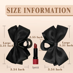 Pinces-cheveux nœud FDBJulyy noir mat pour un look discret et durable.
