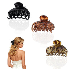 FEADIR pince-cheveux motif écaille de tortue, prise antidérapante pour cheveux fins et épais