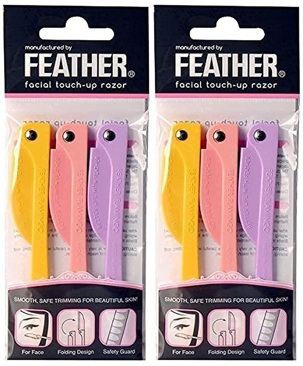 Rasoir Feather Flamingos pour retouche visage, précision douce pour poils fins.