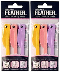 Rasoir Feather Flamingos pour retouche visage, précision douce pour poils fins.
