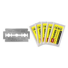 Feather lames double-tranchant 50 unités pour un rasage précis et confortable.