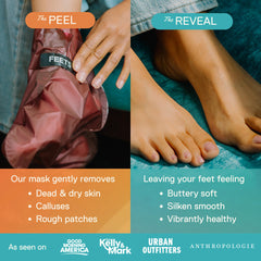 FEETS, chaussons pieds: texture douce révélée après usage.