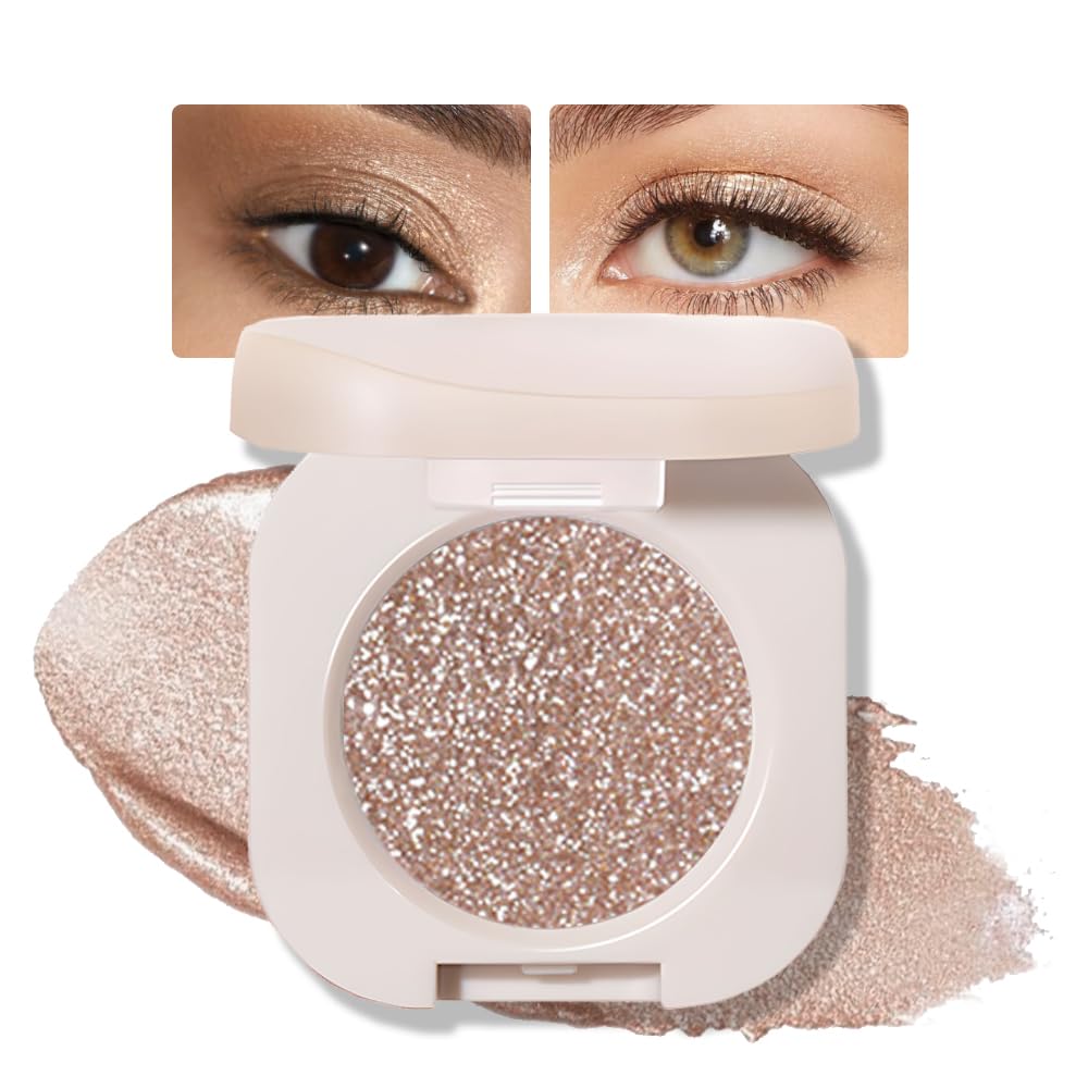 Palette FeiCuiYun avec ombre paillettes brun clair, pour un regard lumineux et longue tenue.