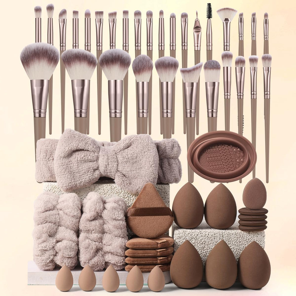 Feijie ensemble-outils-maquillage-54pcs, kit polyvalent pour un maquillage précis tout au long de la journée.