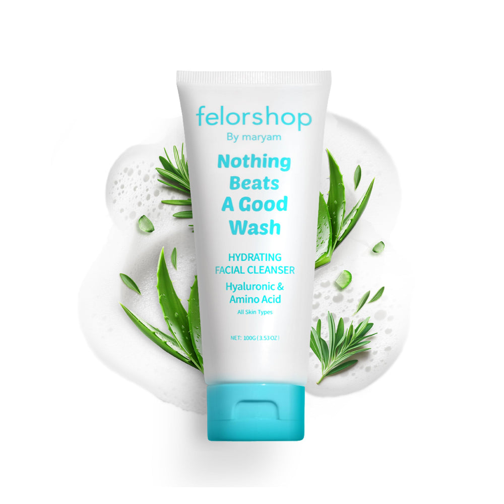 Felor par Maryam: nettoyant hydratant visage en bouteille, douceur et hydratation.