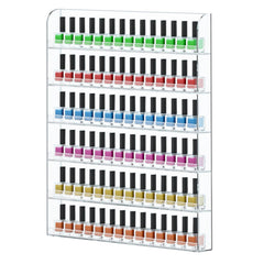 Porte-vernis mural FEMELI, vue d'ensemble avec six rangées visibles.