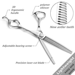 Ciseaux Fengliren Manche Ergonomique offre confort et précision lors des sessions.