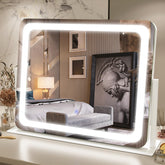 Miroir FENNIO avec lumière à 3 couleurs pour maquillage fidèle