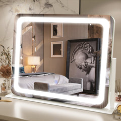 Miroir FENNIO avec lumière à 3 couleurs pour maquillage fidèle
